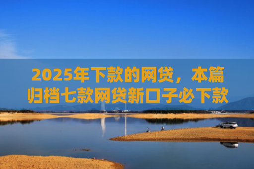 2025年下款的网贷，本篇归档七款网贷新口子必下款