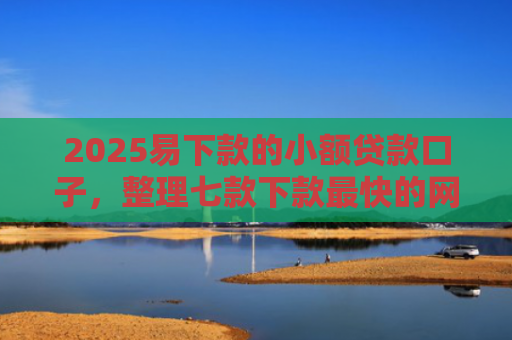 2025易下款的小额贷款口子，整理七款下款最快的网贷小额口子