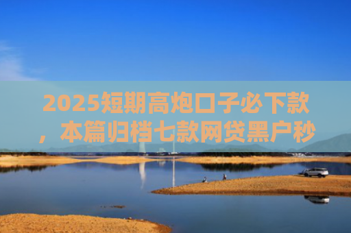 2025短期高炮口子必下款，本篇归档七款网贷黑户秒下款口子