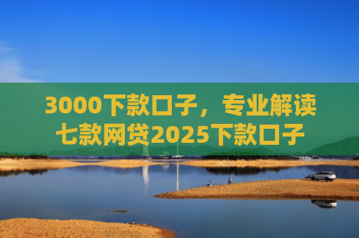 3000下款口子，专业解读七款网贷2025下款口子