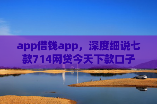 app借钱app，深度细说七款714网贷今天下款口子