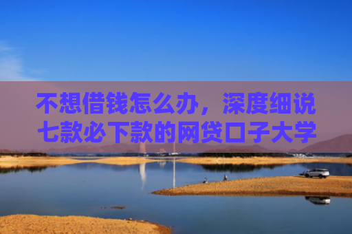 不想借钱怎么办，深度细说七款必下款的网贷口子大学生