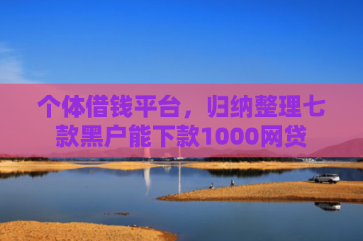 个体借钱平台，归纳整理七款黑户能下款1000网贷