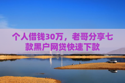 个人借钱30万，老哥分享七款黑户网贷快速下款