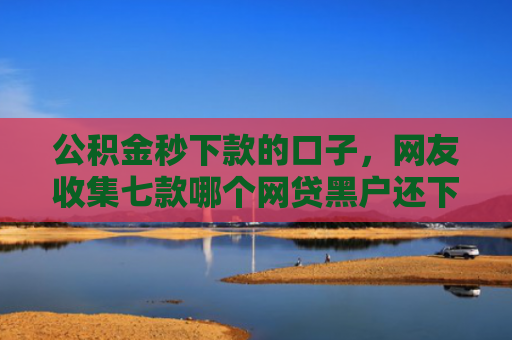 公积金秒下款的口子，网友收集七款哪个网贷黑户还下款
