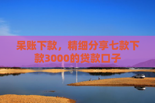 呆账下款，精细分享七款下款3000的贷款口子
