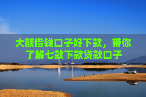 大额借钱口子好下款，带你了解七款下款贷款口子