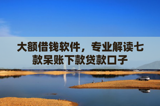 大额借钱软件，专业解读七款呆账下款贷款口子