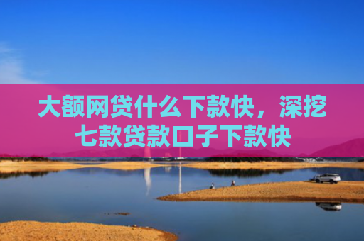 大额网贷什么下款快，深挖七款贷款口子下款快
