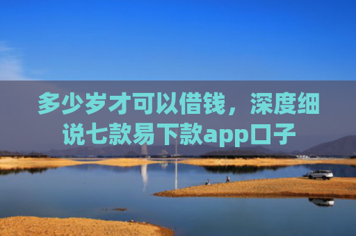 多少岁才可以借钱，深度细说七款易下款app口子