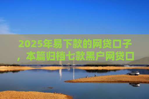 2025年易下款的网贷口子，本篇归档七款黑户网贷口子包下款
