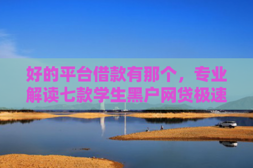 好的平台借款有那个，专业解读七款学生黑户网贷极速下款