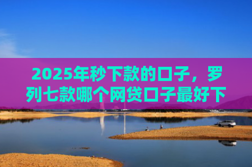 2025年秒下款的口子，罗列七款哪个网贷口子最好下款