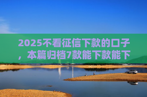 2025不看征信下款的口子，本篇归档7款能下款能下款的网贷口子