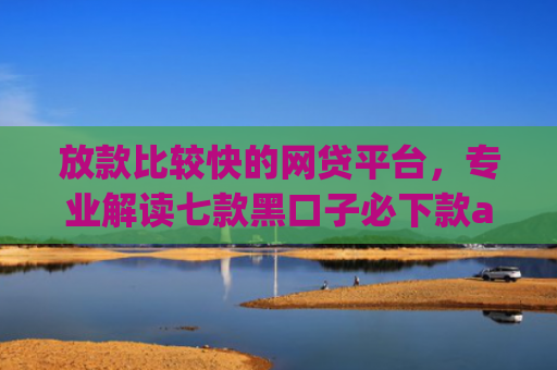 放款比较快的网贷平台，专业解读七款黑口子必下款app大全