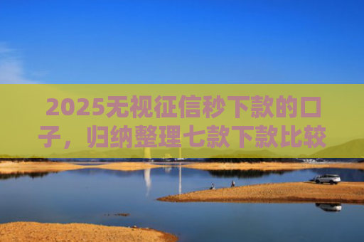 2025无视征信秒下款的口子，归纳整理七款下款比较快的网贷口子
