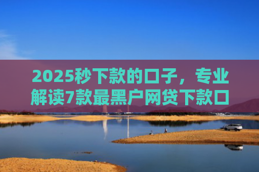 2025秒下款的口子，专业解读7款最黑户网贷下款口子