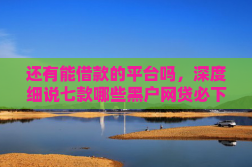 还有能借款的平台吗，深度细说七款哪些黑户网贷必下款