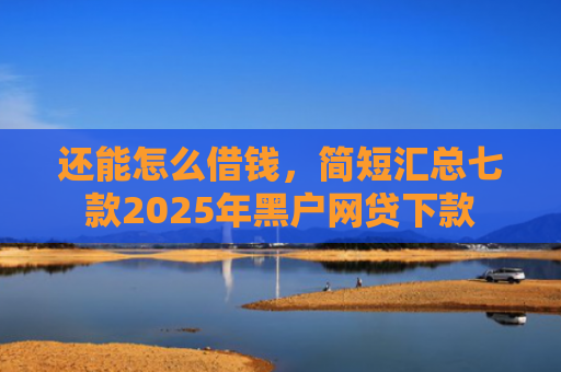 还能怎么借钱，简短汇总七款2025年黑户网贷下款