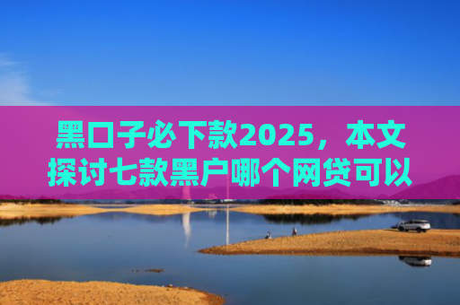 黑口子必下款2025，本文探讨七款黑户哪个网贷可以下款