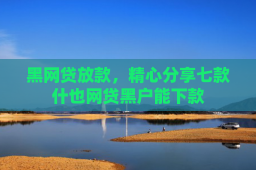 黑网贷放款，精心分享七款什也网贷黑户能下款