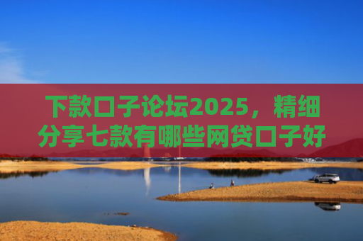 下款口子论坛2025，精细分享七款有哪些网贷口子好下款