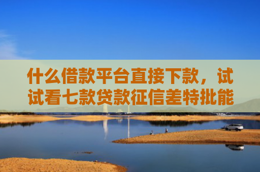 什么借款平台直接下款，试试看七款贷款征信差特批能下款吗