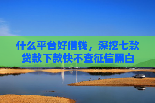 什么平台好借钱，深挖七款贷款下款快不查征信黑白