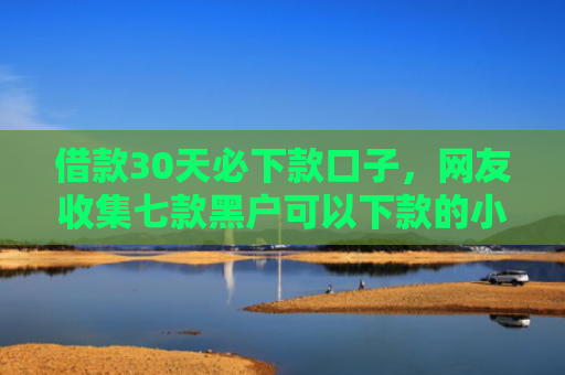 借款30天必下款口子，网友收集七款黑户可以下款的小额网贷