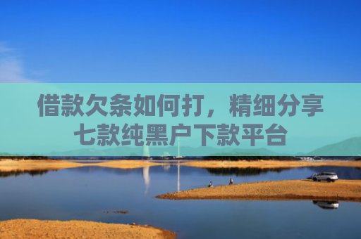 借款欠条如何打，精细分享七款纯黑户下款平台
