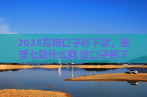2025高炮口子秒下款，整理七款什么网 贷口子好下款