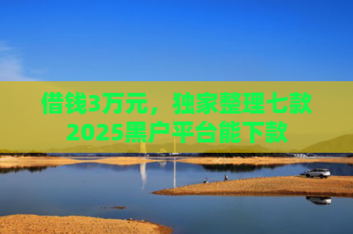 借钱3万元，独家整理七款2025黑户平台能下款