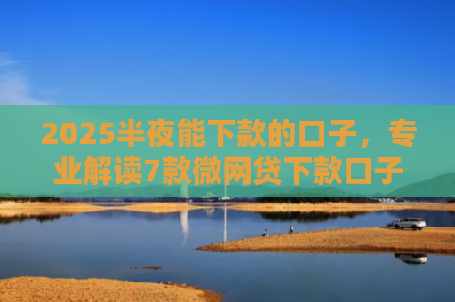 2025半夜能下款的口子，专业解读7款微网贷下款口子