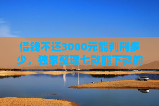 借钱不还3000元能判刑多少，独家整理七款能下款的黑户贷款平台