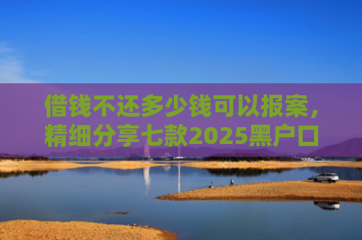 借钱不还多少钱可以报案，精细分享七款2025黑户口子下款平台