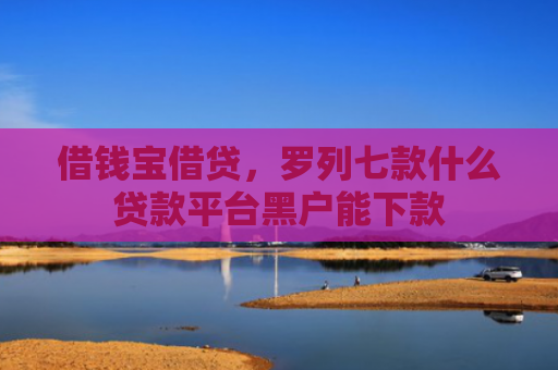 借钱宝借贷，罗列七款什么贷款平台黑户能下款