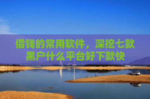 借钱的常用软件，深挖七款黑户什么平台好下款快
