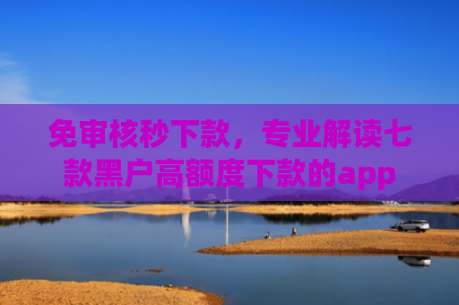 免审核秒下款，专业解读七款黑户高额度下款的app