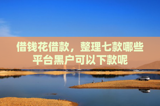 借钱花借款，整理七款哪些平台黑户可以下款呢
