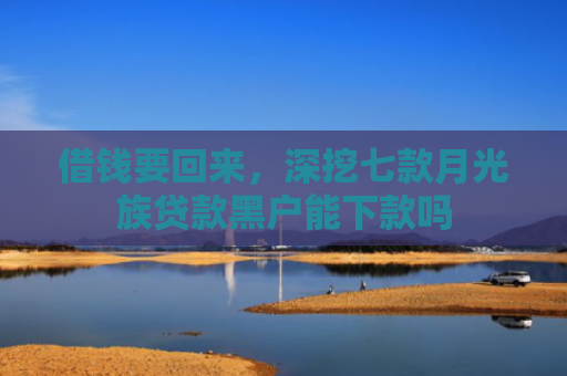 借钱要回来，深挖七款月光族贷款黑户能下款吗