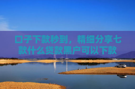 口子下款秒到，精细分享七款什么贷款黑户可以下款