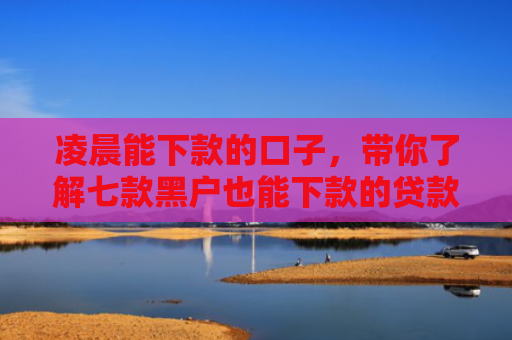 凌晨能下款的口子，带你了解七款黑户也能下款的贷款平台