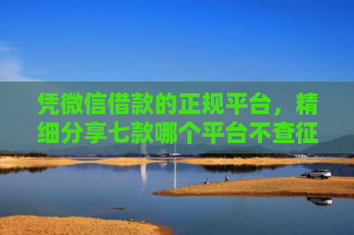 凭微信借款的正规平台，精细分享七款哪个平台不查征信下款