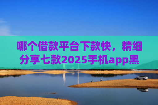 哪个借款平台下款快，精细分享七款2025手机app黑户下款