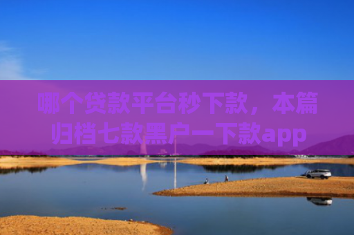 哪个贷款平台秒下款，本篇归档七款黑户一下款app