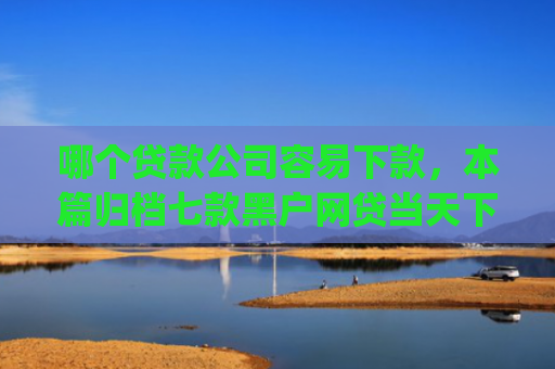 哪个贷款公司容易下款，本篇归档七款黑户网贷当天下款app