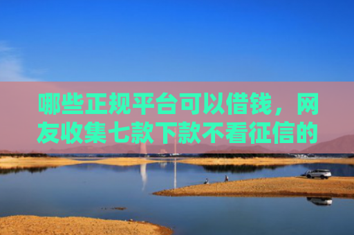 哪些正规平台可以借钱，网友收集七款下款不看征信的网贷平台