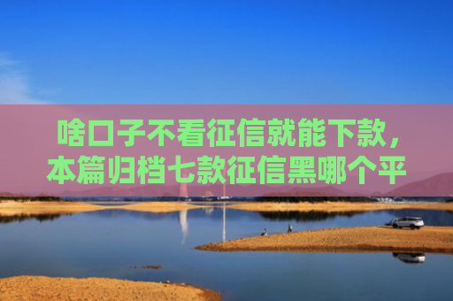 啥口子不看征信就能下款，本篇归档七款征信黑哪个平台能下款呢