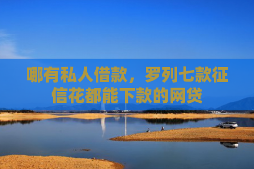 哪有私人借款，罗列七款征信花都能下款的网贷