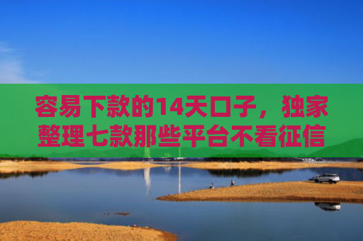 容易下款的14天口子，独家整理七款那些平台不看征信秒下款